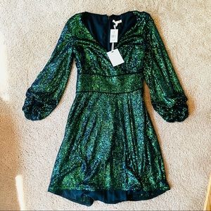 NWT Harlyn Sequin Wrap Dress | XS